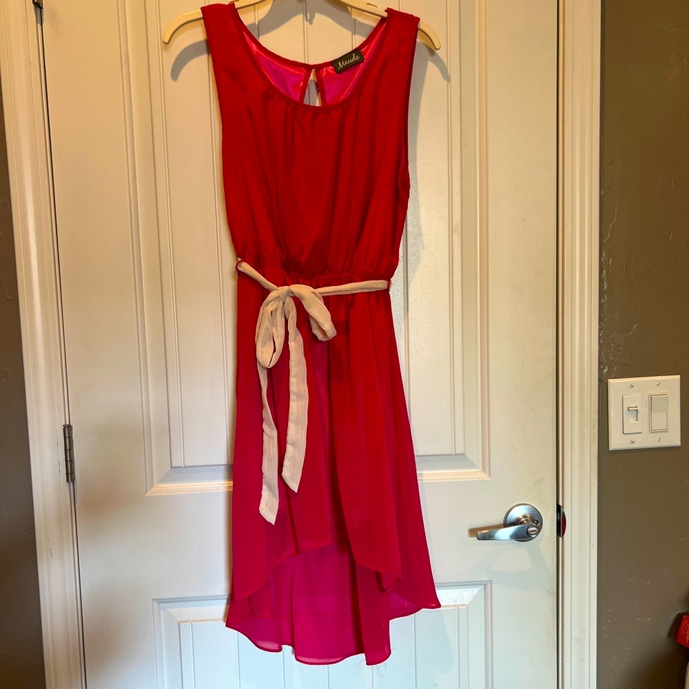 Pink high-low dress